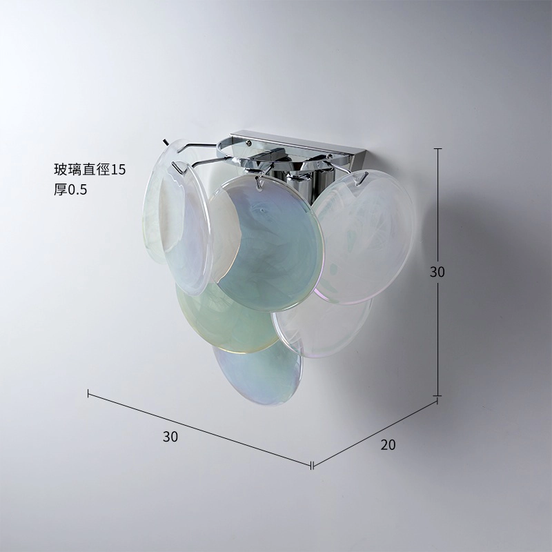 克羅彩壁燈-白 尺寸圖