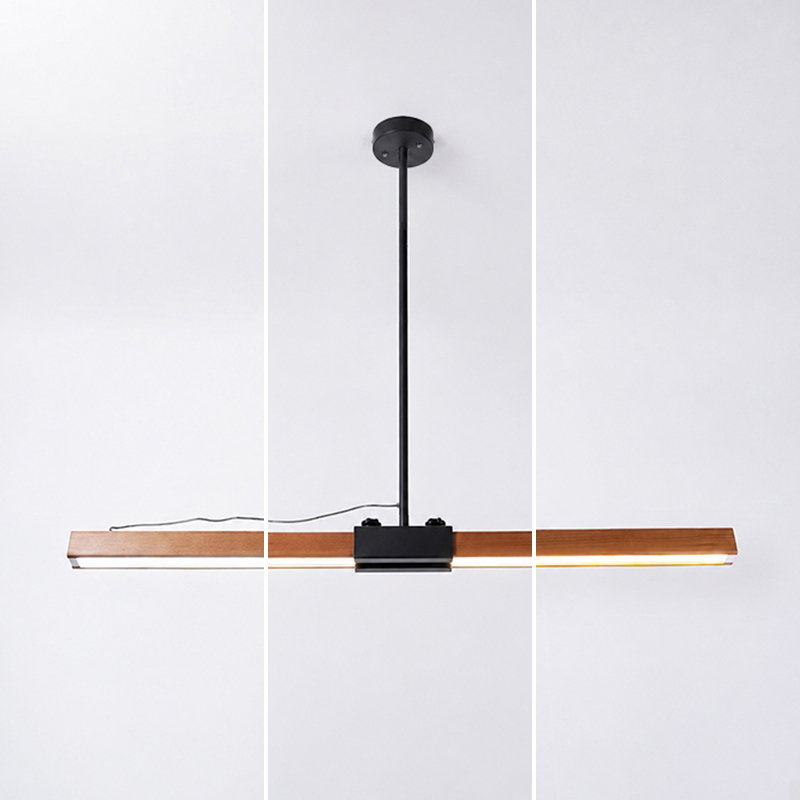 【木吧吊燈-45cm*2(黑/三段色溫)】ON